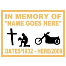 Memory Biker Cross patch