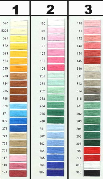 THREAD COLOR CHARTS