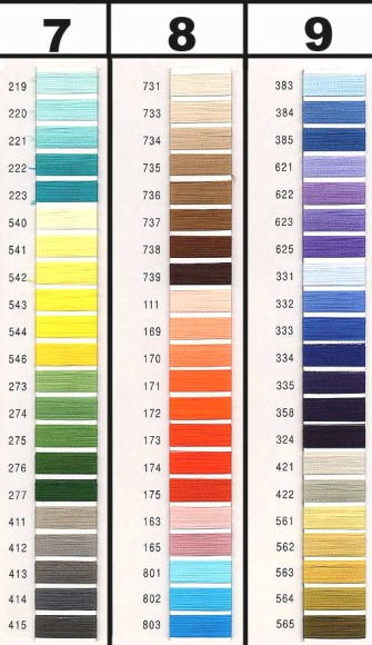 THREAD COLOR CHARTS